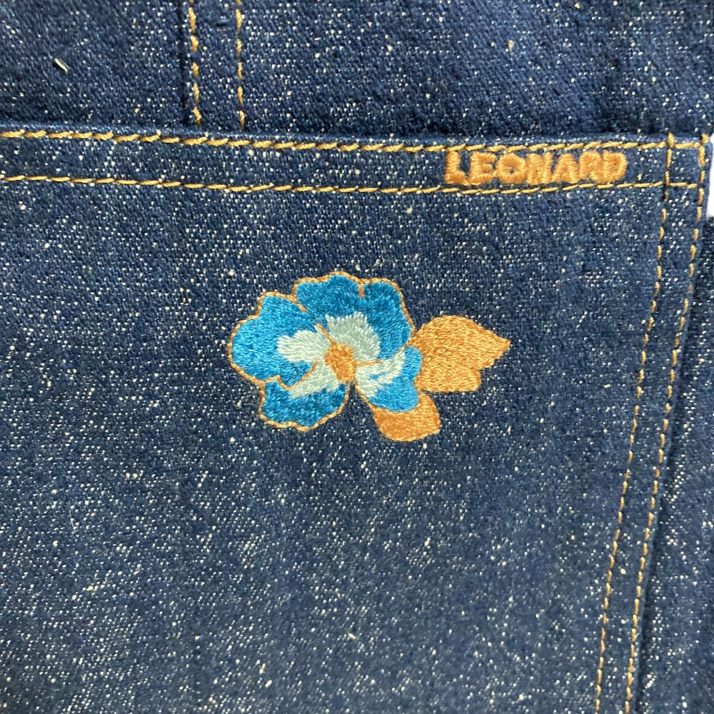 レオナール フラワー刺繍デニムセットアップ