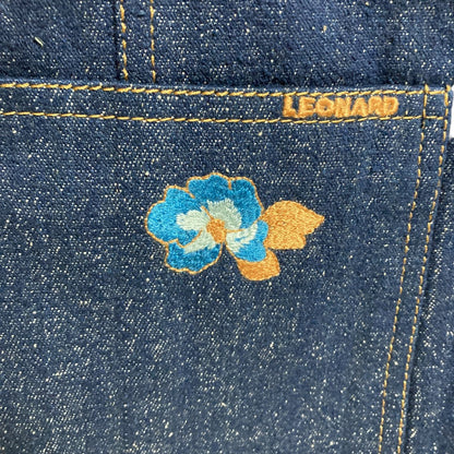 レオナール フラワー刺繍デニムセットアップ