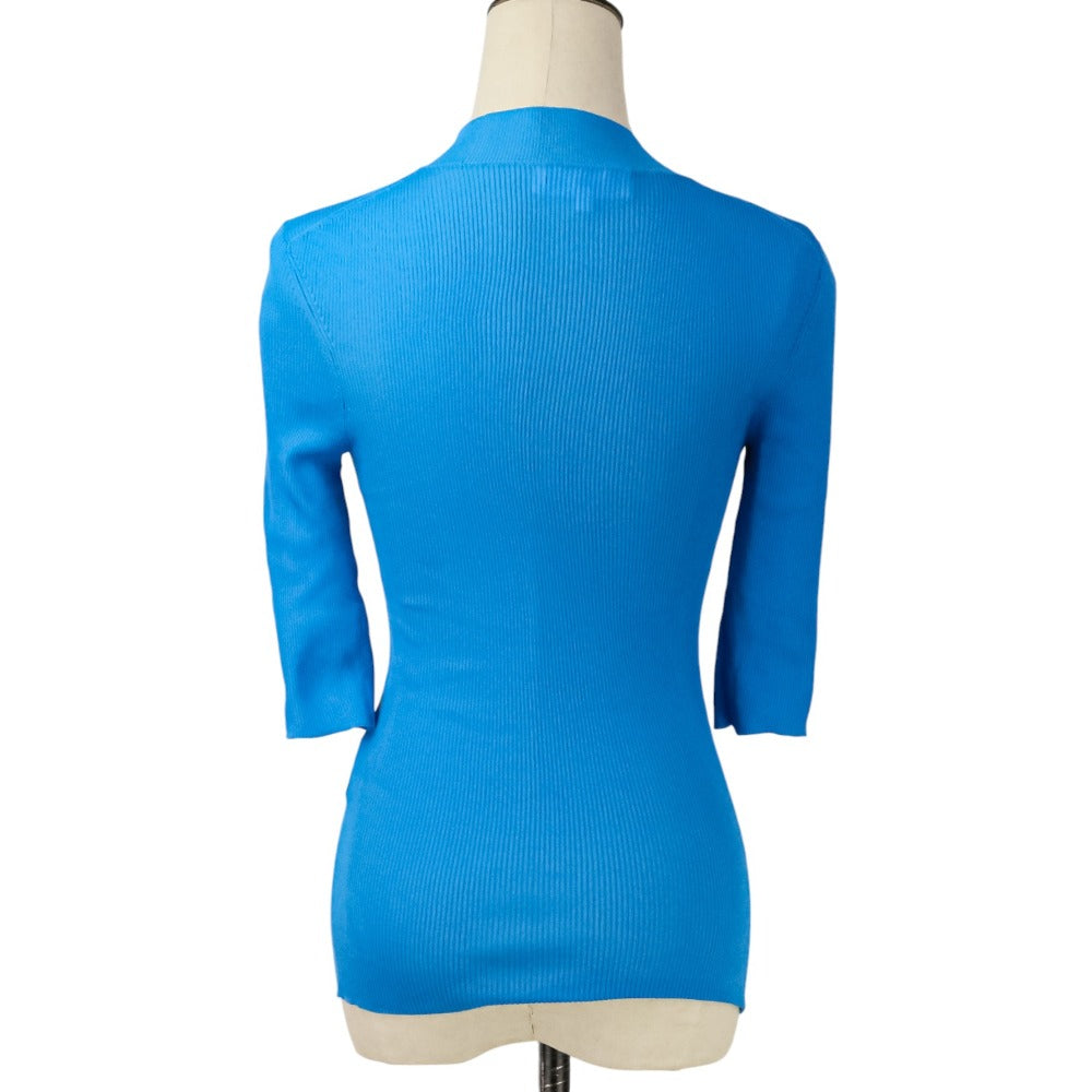 エンフォルド RIB STAND NECK HALF SLEEVE ニットトップス