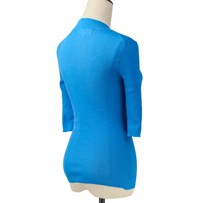 エンフォルド RIB STAND NECK HALF SLEEVE ニットトップス