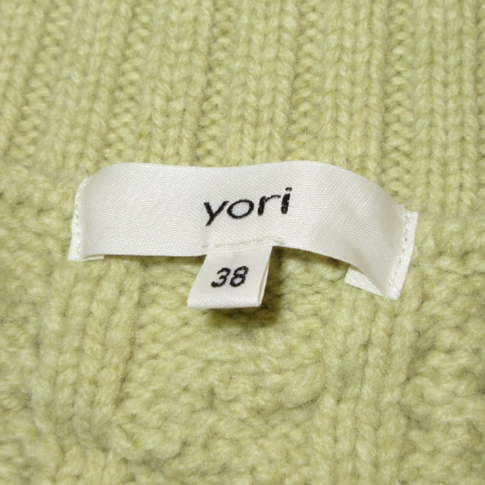 yori ウールケーブルニットカーディガン