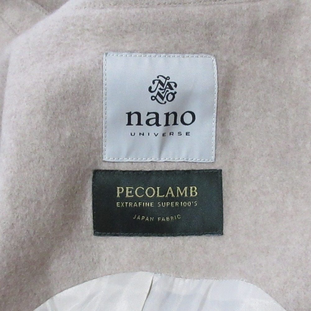 ナノユニバース PECOLAMB SUPER100’s ウール2wayコート