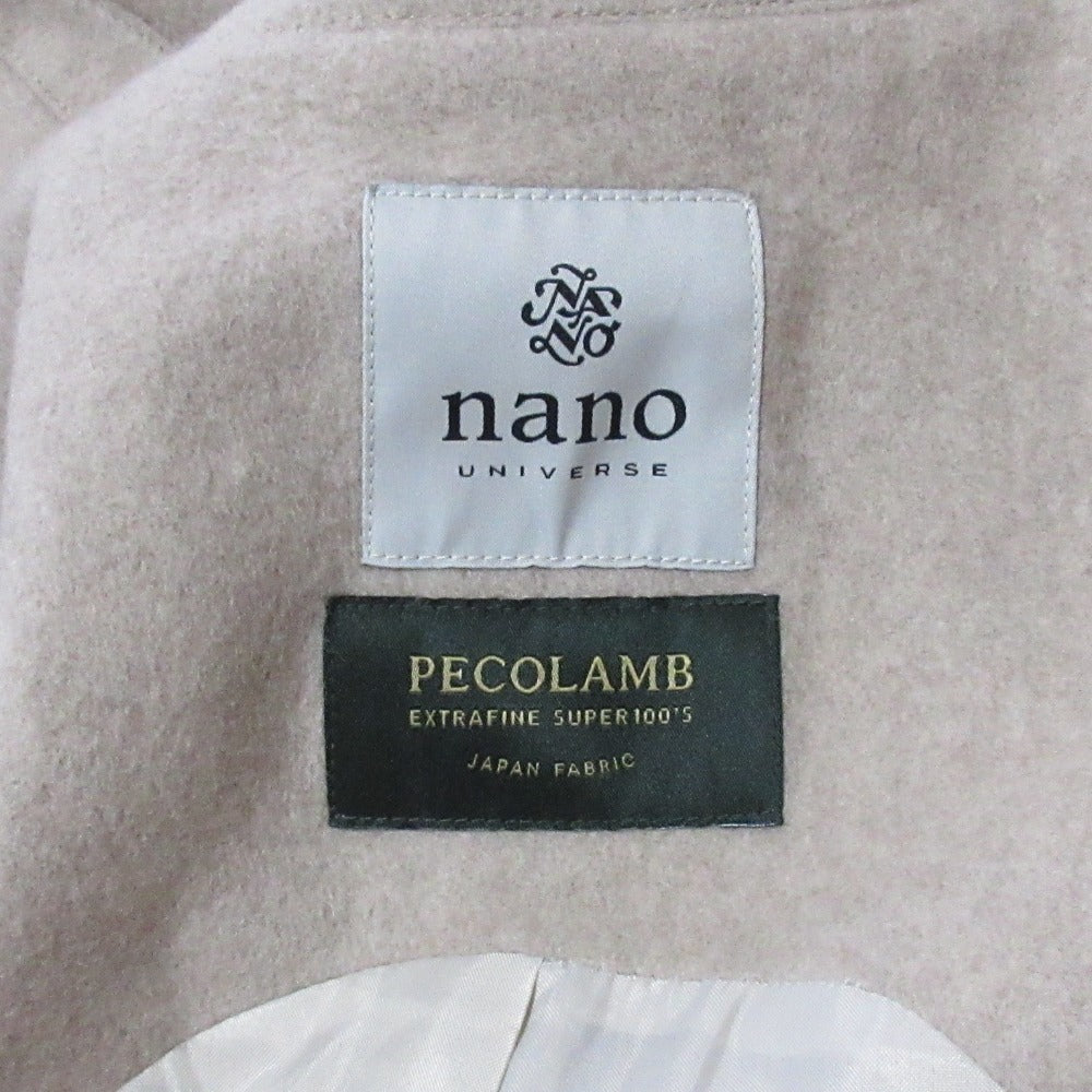 ナノユニバース PECOLAMB SUPER100’s ウール2wayコート