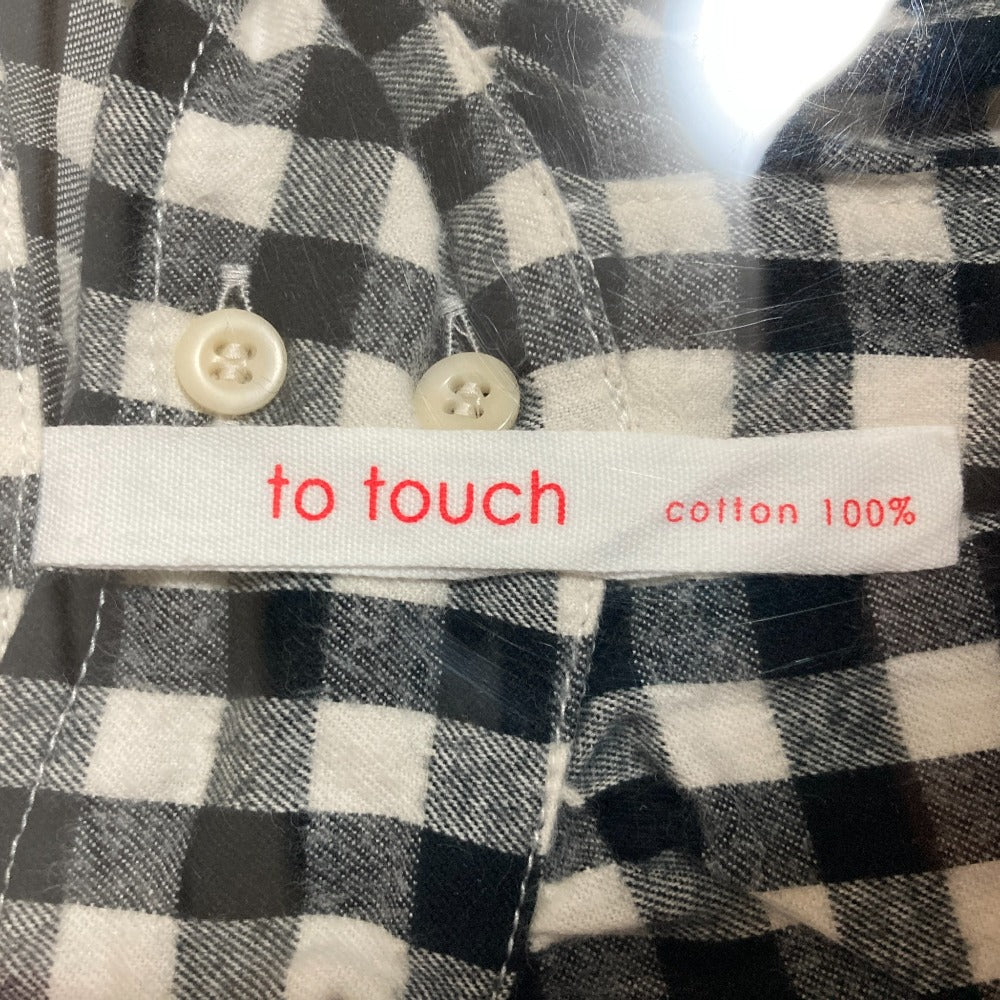 to touch ギンガムスタンドカラーシャツ