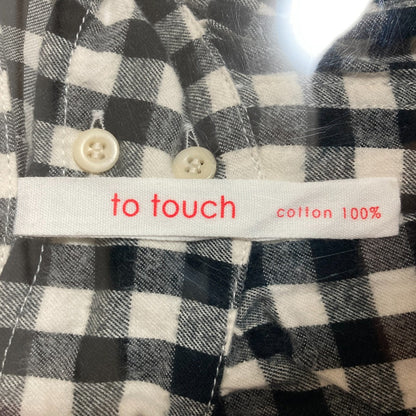 to touch ギンガムスタンドカラーシャツ