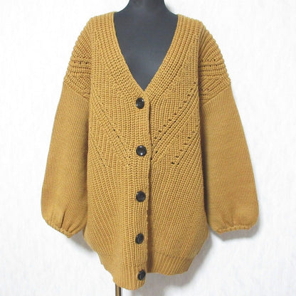 コエル チャンキーニット ウール カーディガン