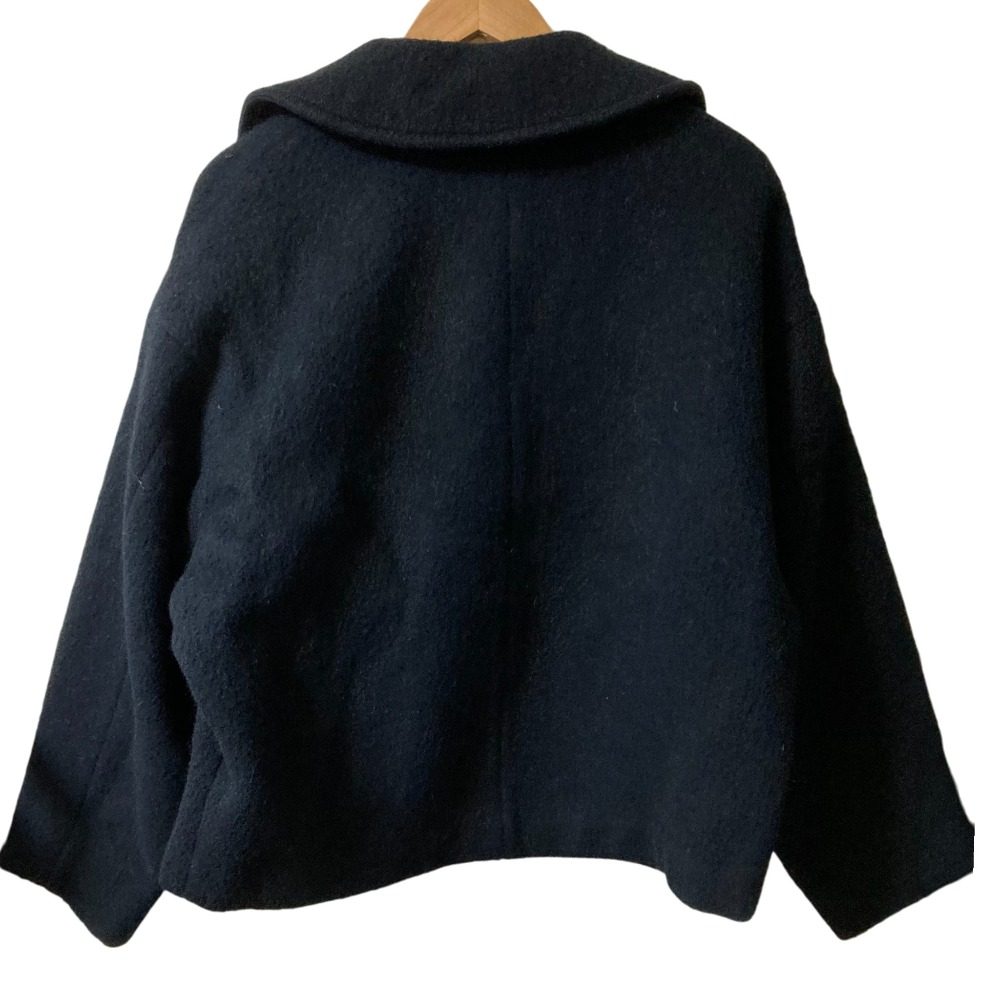 ヨウジヤマモト ウールアルパカダブルブレストショートコート
