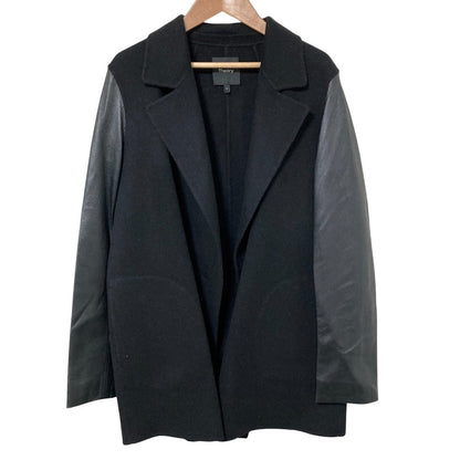 セオリー CLAIRENE C_NEW DIVIDE LUXE レザー切替コート