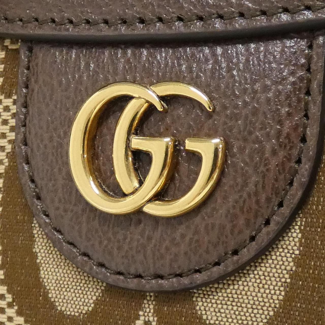 グッチ ダイアナ ジャンボGGキャンバス レザー ショルダーバッグ
