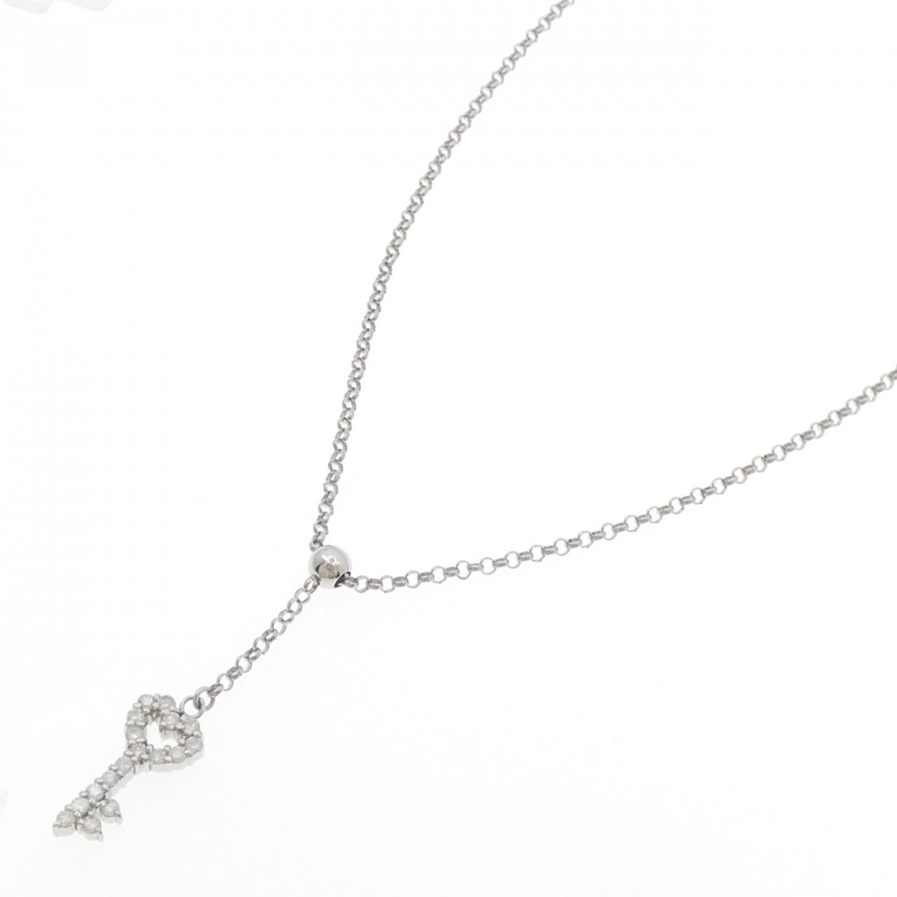 Pt850 ダイヤモンド キーネックレス