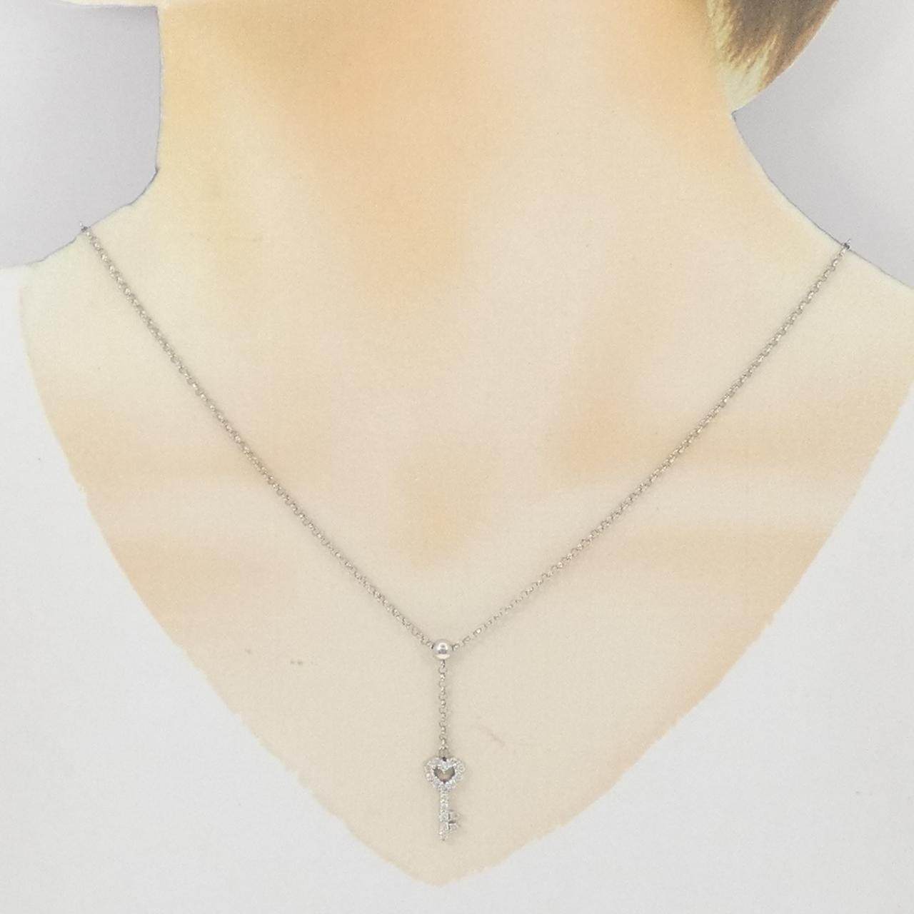 Pt850 ダイヤモンド キーネックレス