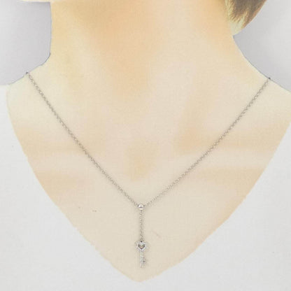 Pt850 ダイヤモンド キーネックレス