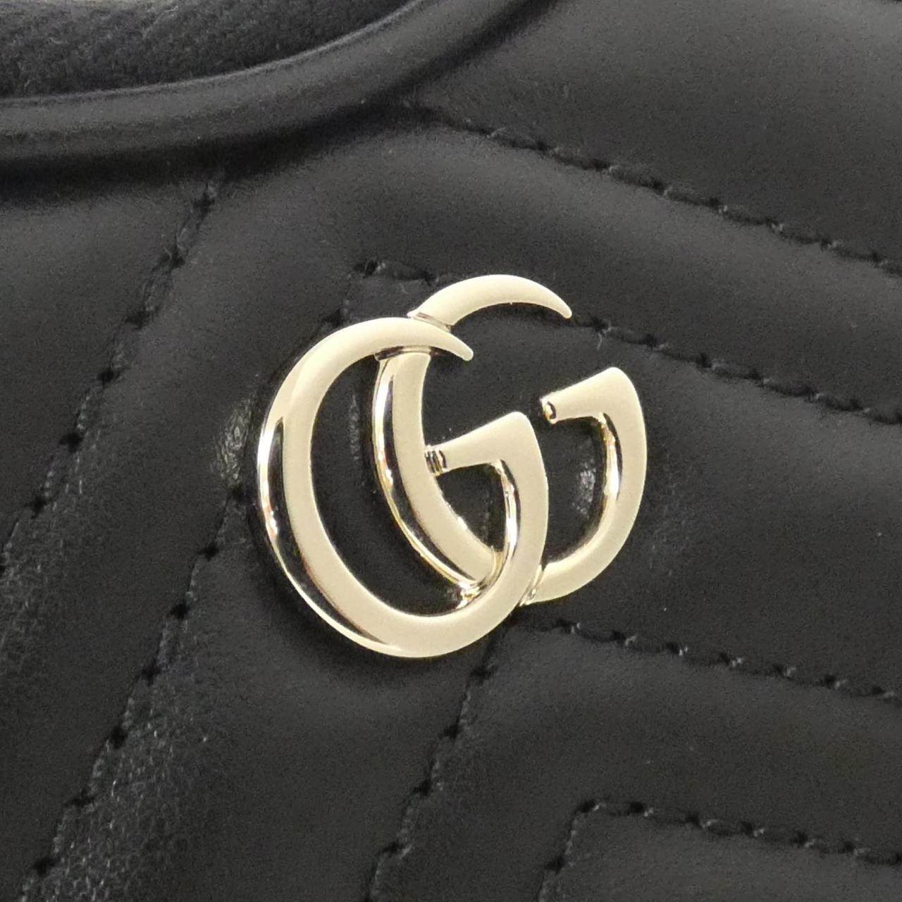グッチ GGマーモント レザーショルダーバッグ