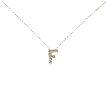 Au750イニシャルFダイヤモンドネックレス