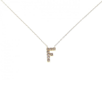 Au750イニシャルFダイヤモンドネックレス