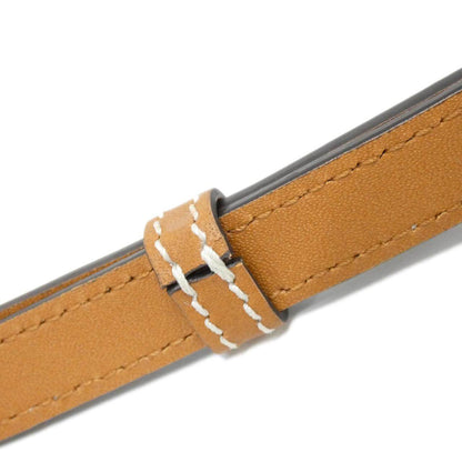 グッチ コットンリネンキャンバス レザー ショルダーバッグ