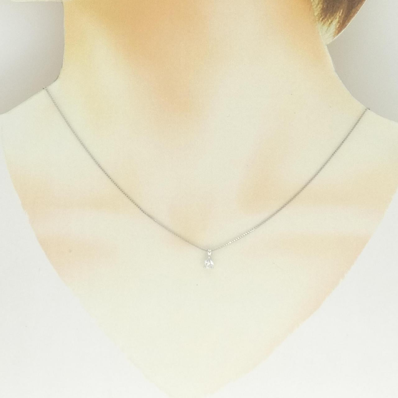 K18ホワイトゴールド プラチナ ダイヤモンドネックレス
