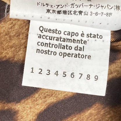 ドルチェ＆ガッバーナ ウール裏地レオパードベルテッドコート