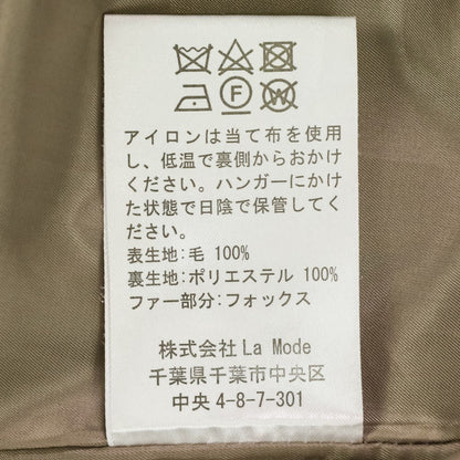 ラ・モード フォックスファー ウールポンチョコート