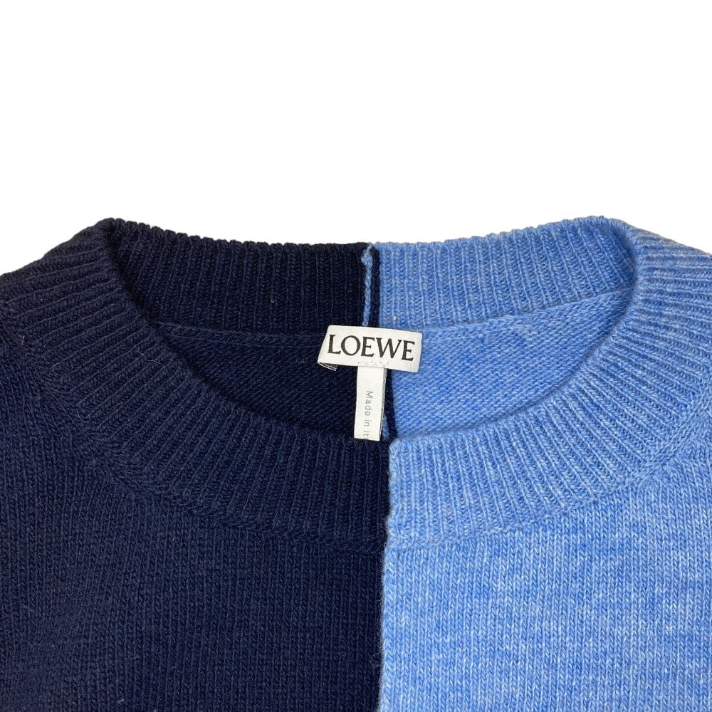 ロエベ アナグラム刺繍 ウールアシンメトリーニット