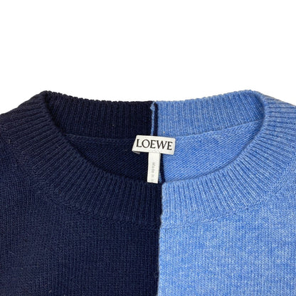 ロエベ アナグラム刺繍 ウールアシンメトリーニット