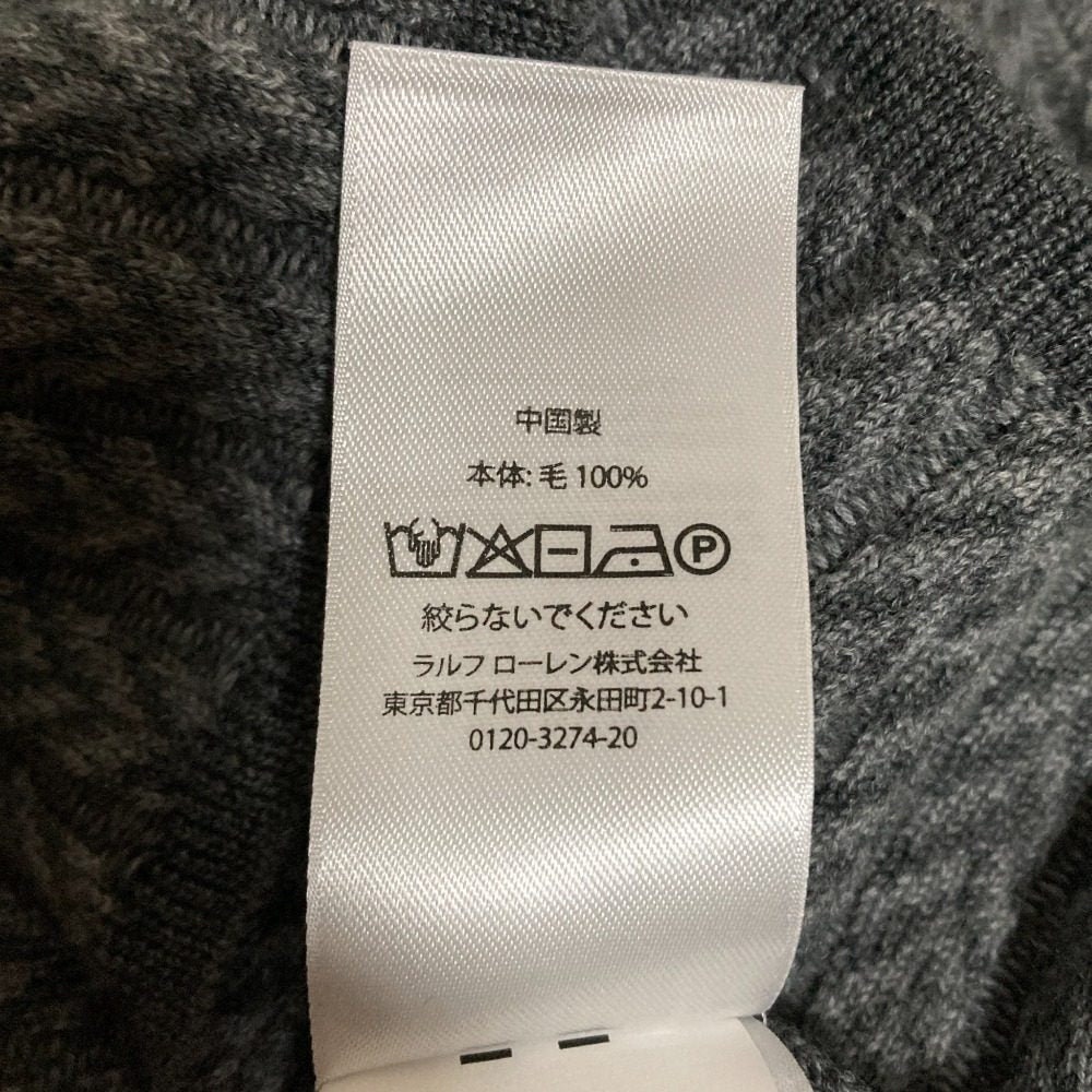 ポロラルフローレン ヘリンボーンメリノウールセーター