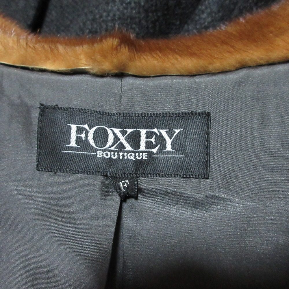 FOXEY ミンクファー カシミヤ ウール ロングコート