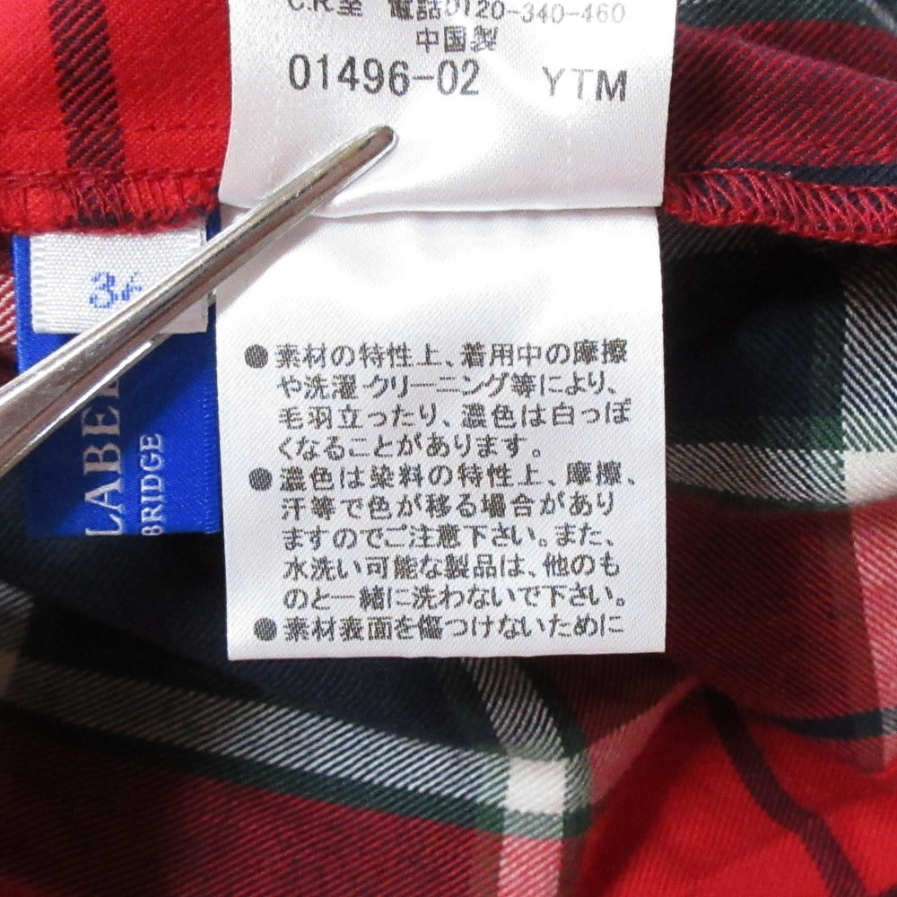 ブルーレーベルクレストブリッジ チェック長袖シャツ