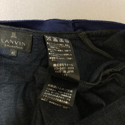 ランバン コレクション サテンフリルニットカーディガン