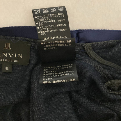 ランバン コレクション サテンフリルニットカーディガン