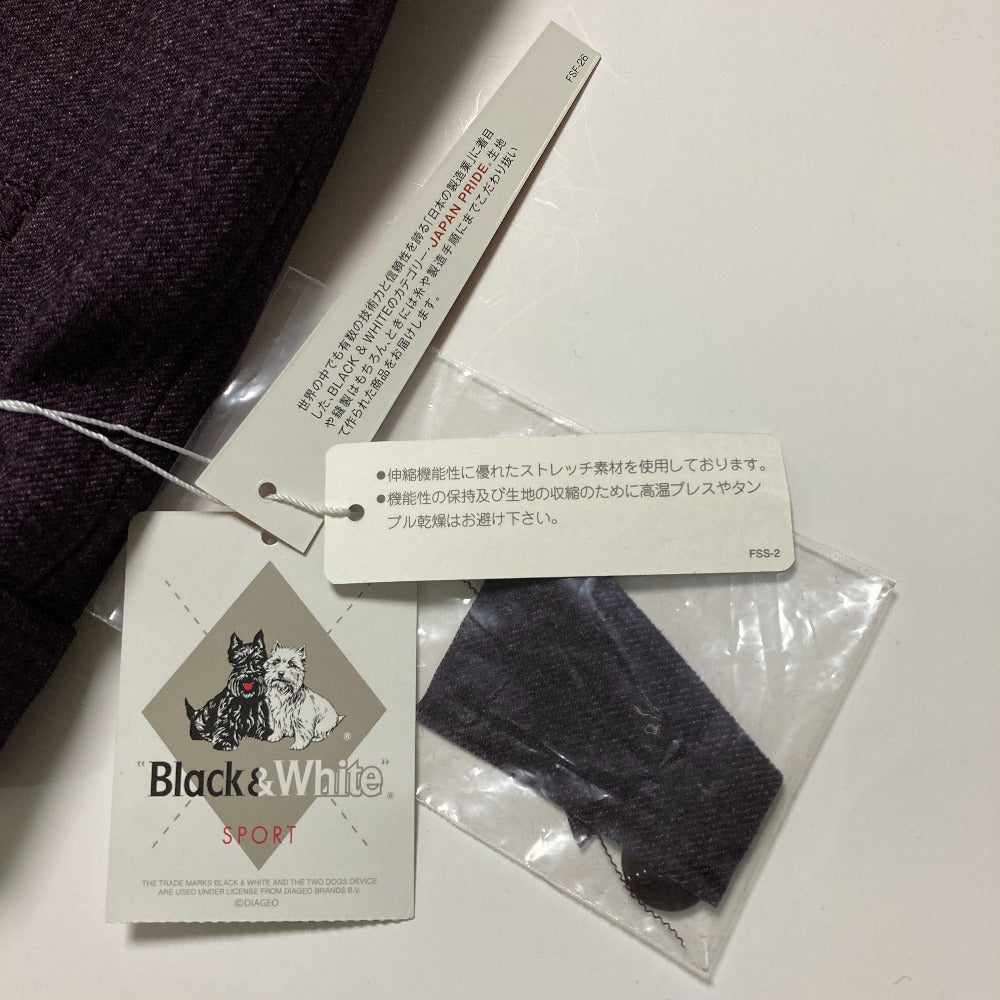 ブラックアンドホワイト スポーツ ウール チェック柄 スラックスパンツ
