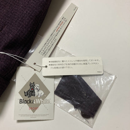 ブラックアンドホワイト スポーツ ウール チェック柄 スラックスパンツ