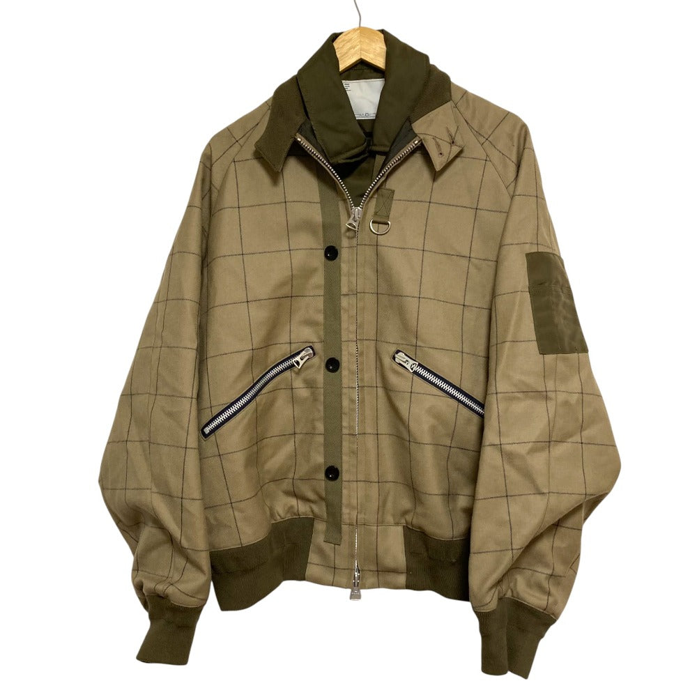 サカイ Windowpane ブルゾン ジャケット
