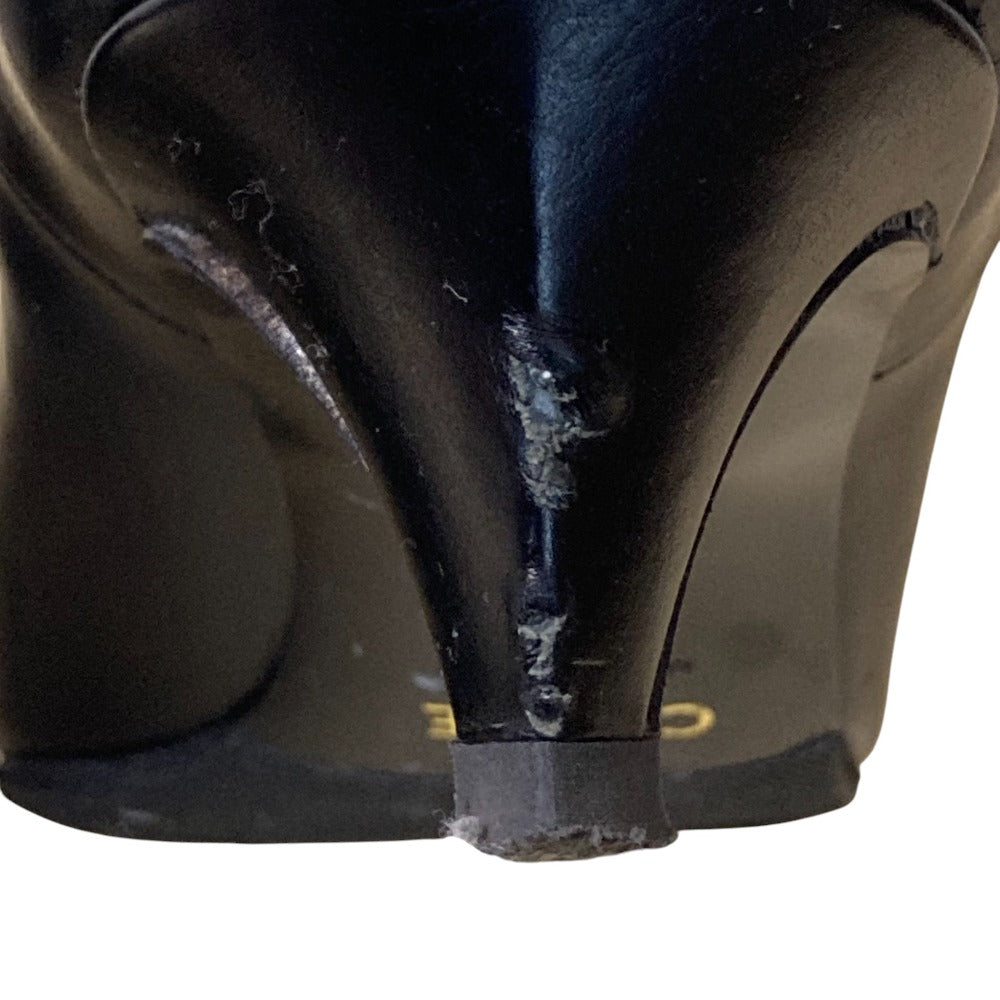 セリーヌ レザーサイドゴアアンクルブーツ