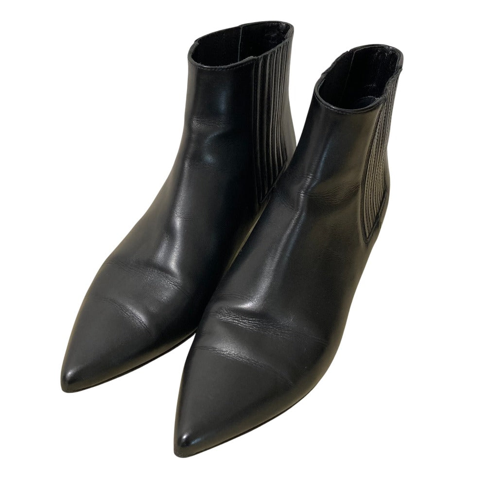 セリーヌ レザーサイドゴアアンクルブーツ