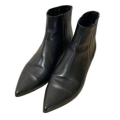 セリーヌ レザーサイドゴアアンクルブーツ