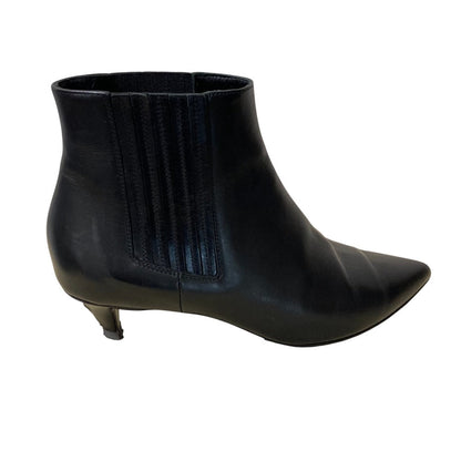 セリーヌ レザーサイドゴアアンクルブーツ