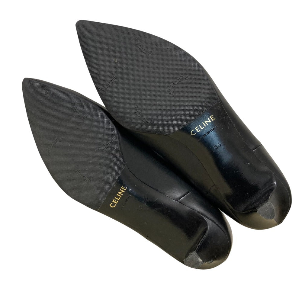 セリーヌ レザーサイドゴアアンクルブーツ