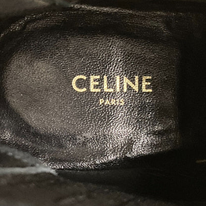 セリーヌ レザーサイドゴアアンクルブーツ