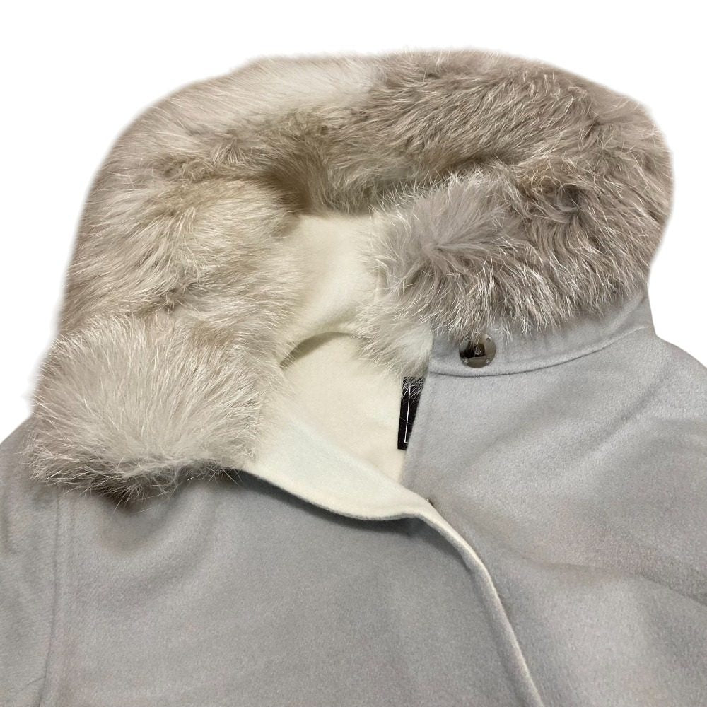 フォクシー フォックスファー カシミヤフーデッドロングコート
