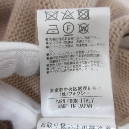 フォクシー フロントオープン カシミヤニットコート