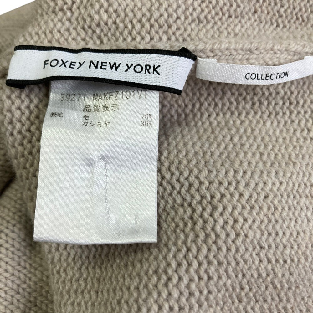 フォクシーニューヨーク カシミヤブレンドタートルネックニット