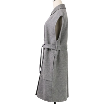 エルメス ベルテッド カシミヤ ロングジレ38