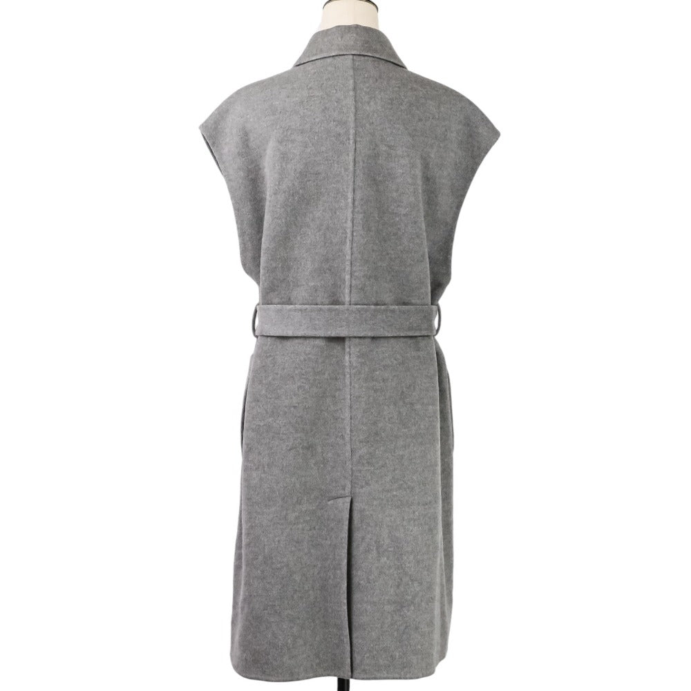 エルメス ベルテッド カシミヤ ロングジレ38