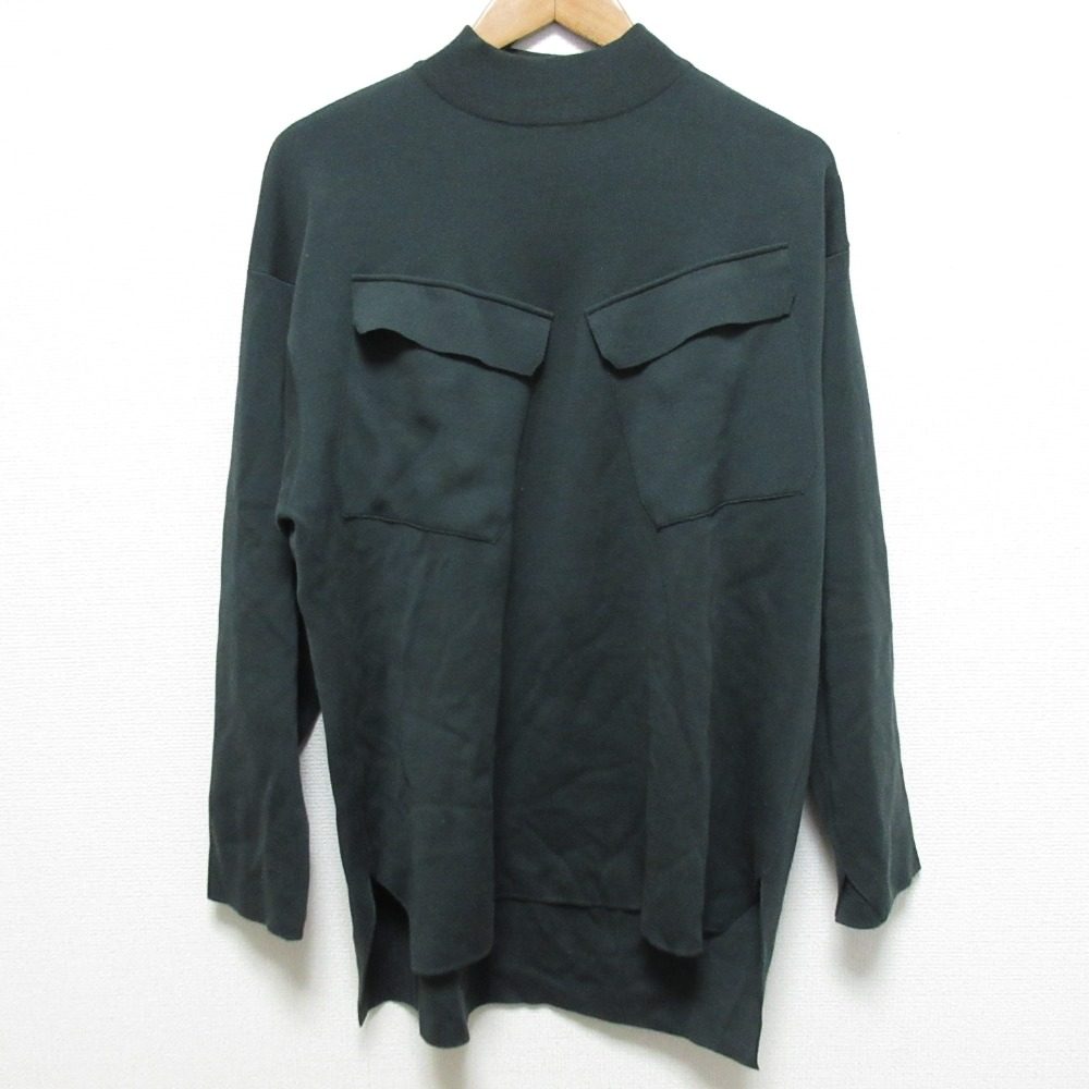 unfil ショルダーボタンニットトップス