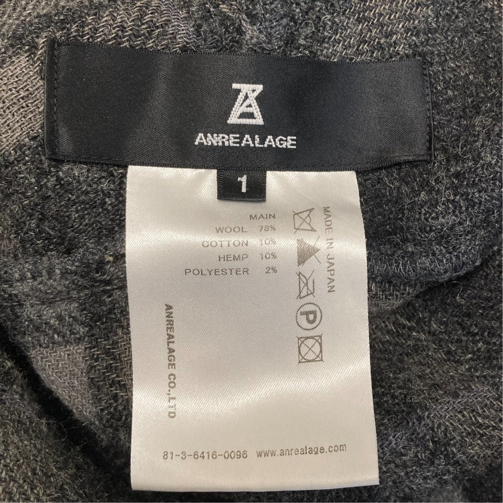 ANREALAGE ヘンプブレンドウールシャツコート