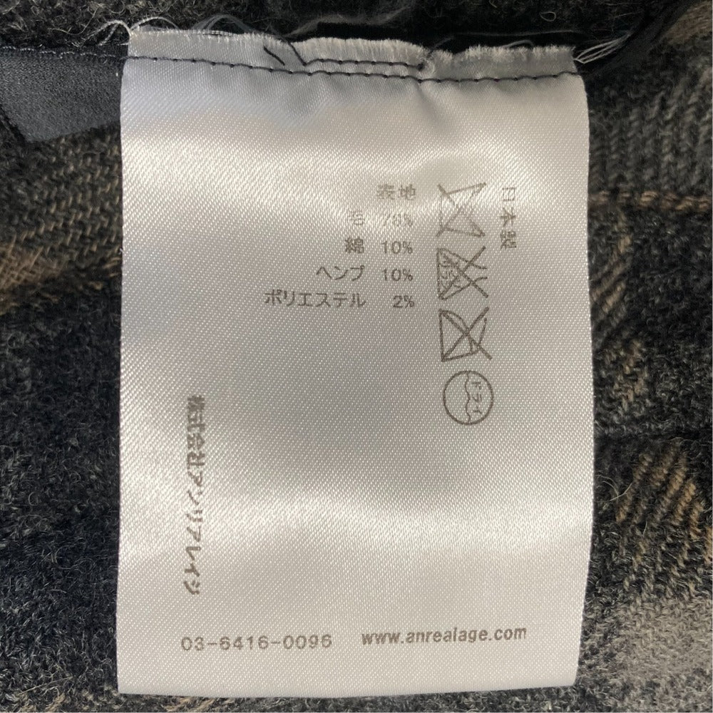 ANREALAGE ヘンプブレンドウールシャツコート