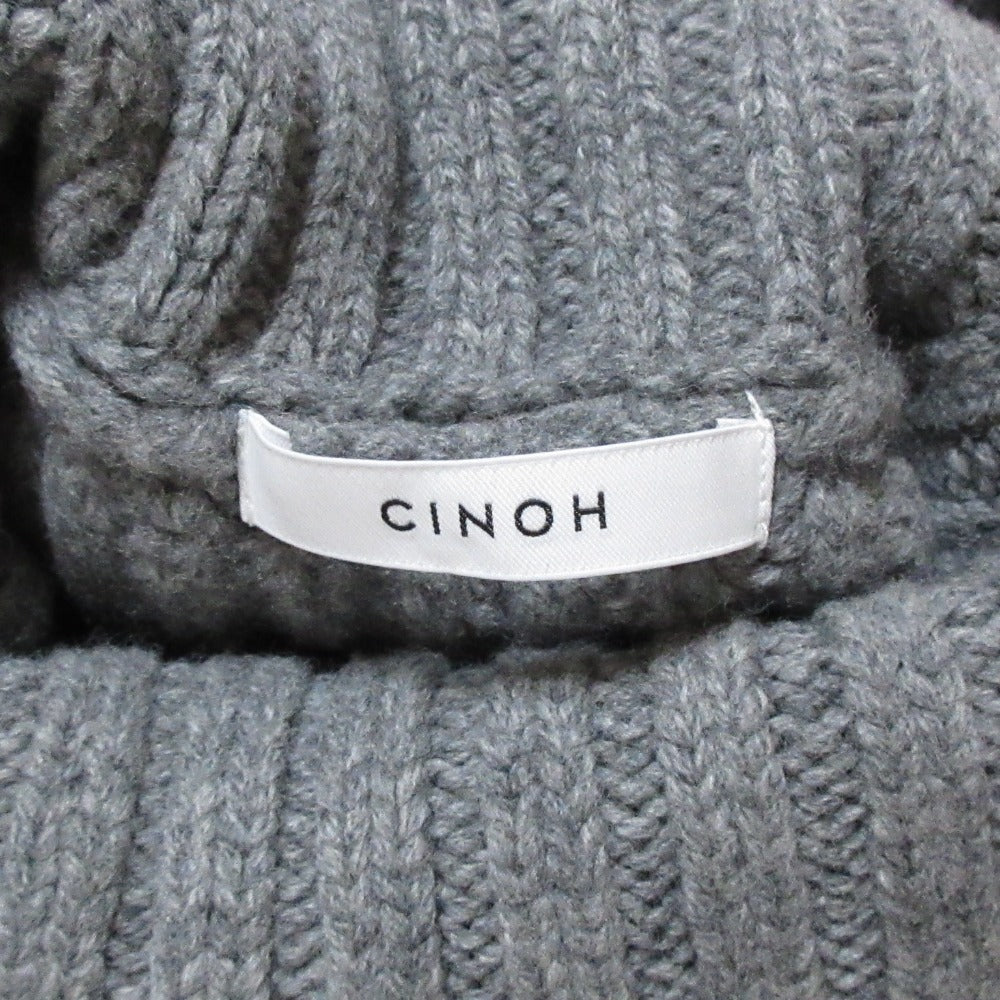 CINOH メリノウール ノースリーブタートルネックニット