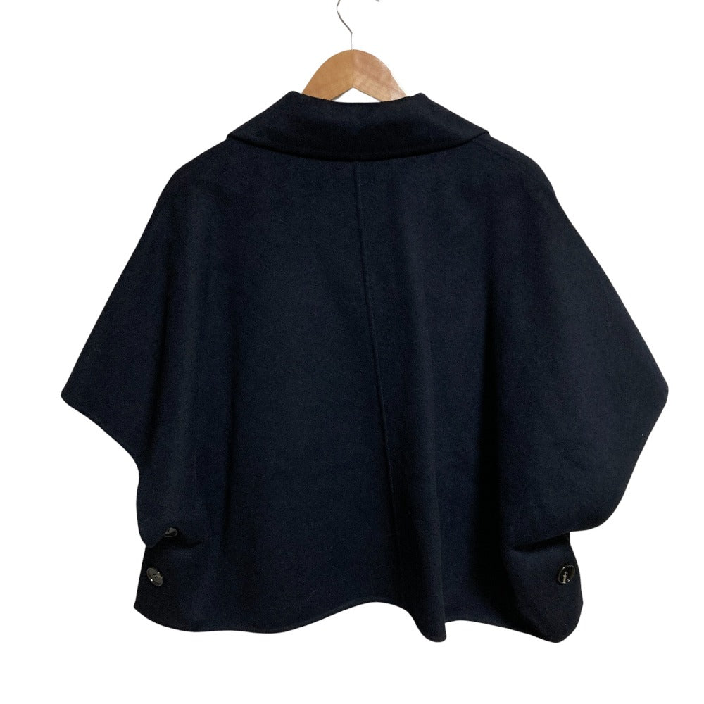 イエン ダブルフェイスケープジャケット ウールケープジャケット