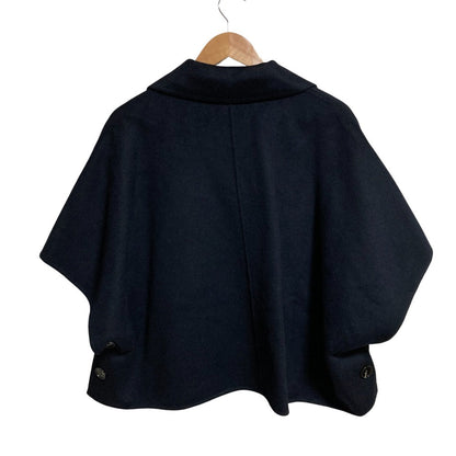 イエン ダブルフェイスケープジャケット ウールケープジャケット